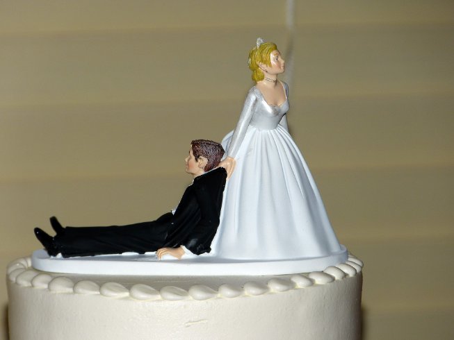 Top of the wedding cake